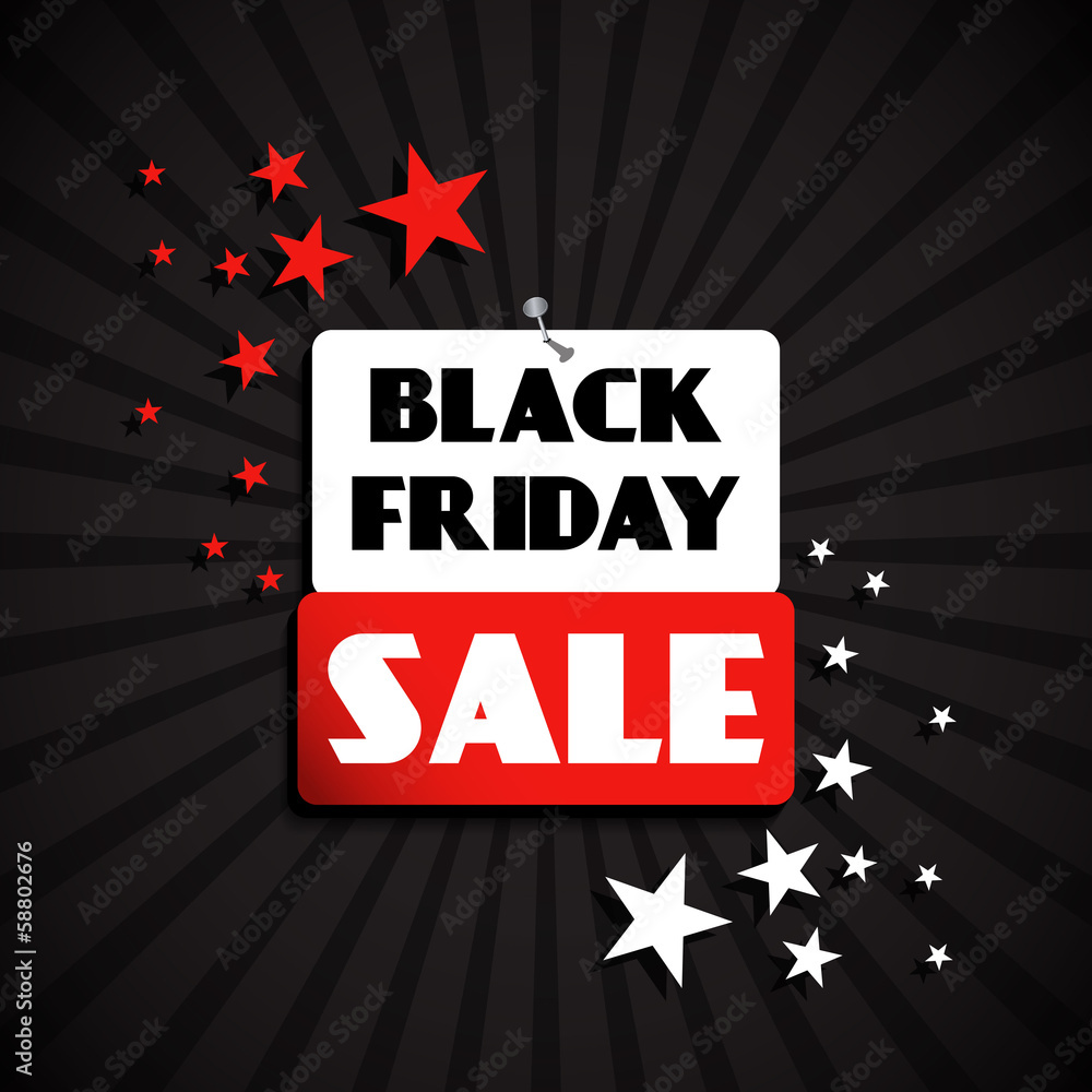 Black friday sale design and a board