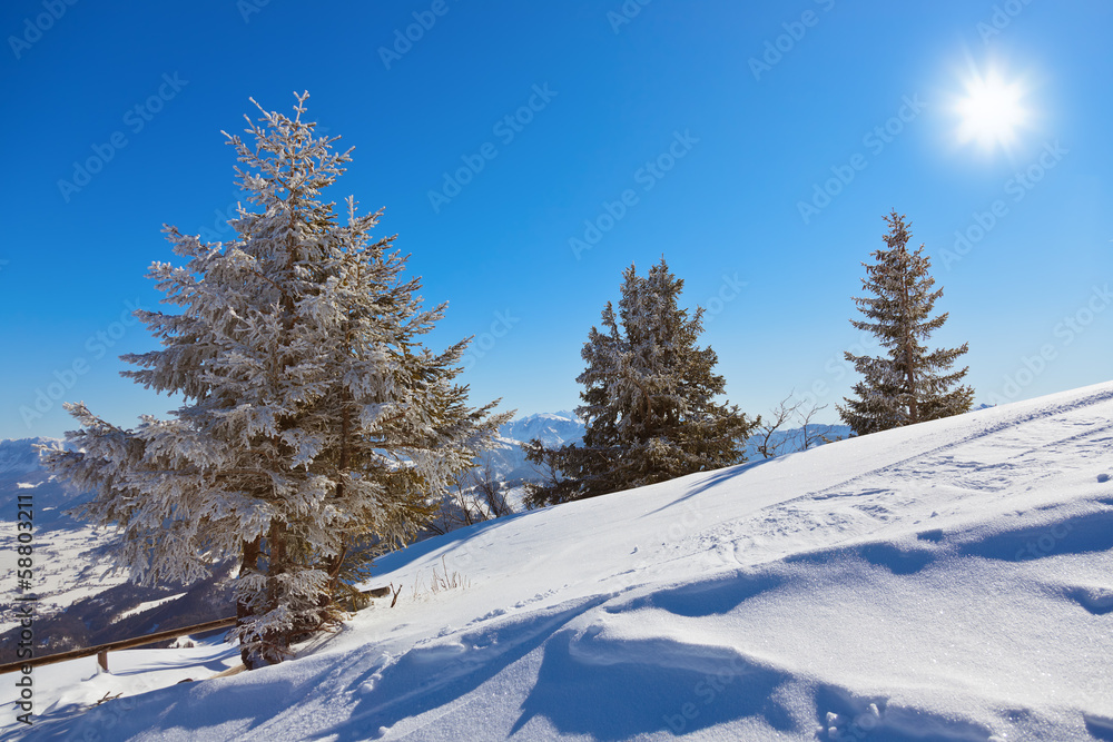 Mountains ski resort St. Gilgen Austria