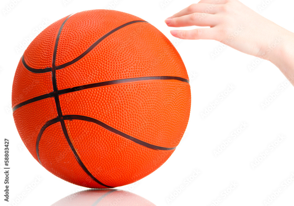 Fototapeta premium Basketball isolated on white