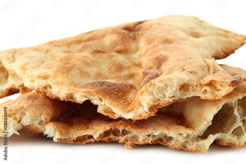 Pita breads isolated on white Pita breads isolated on white