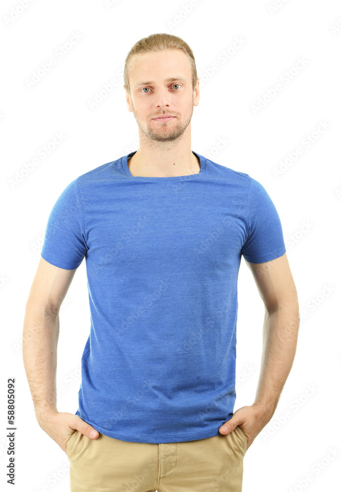 Handsome young man isolated on white Handsome young man isolated on white