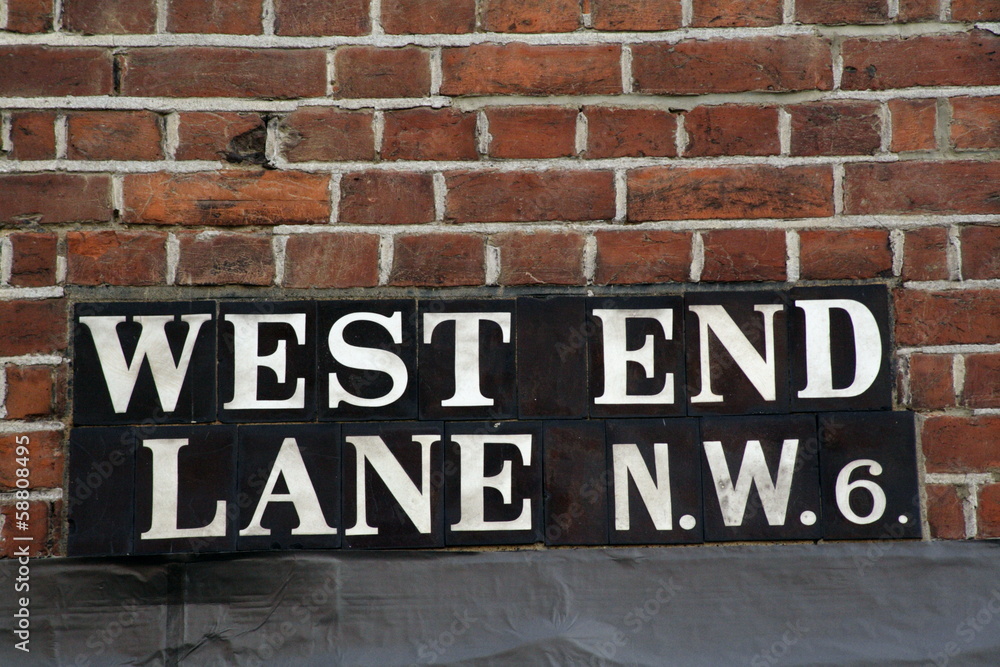 West End Lane street sign London Address West End Lane street sign London Address