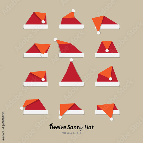 Santa hat flat icon