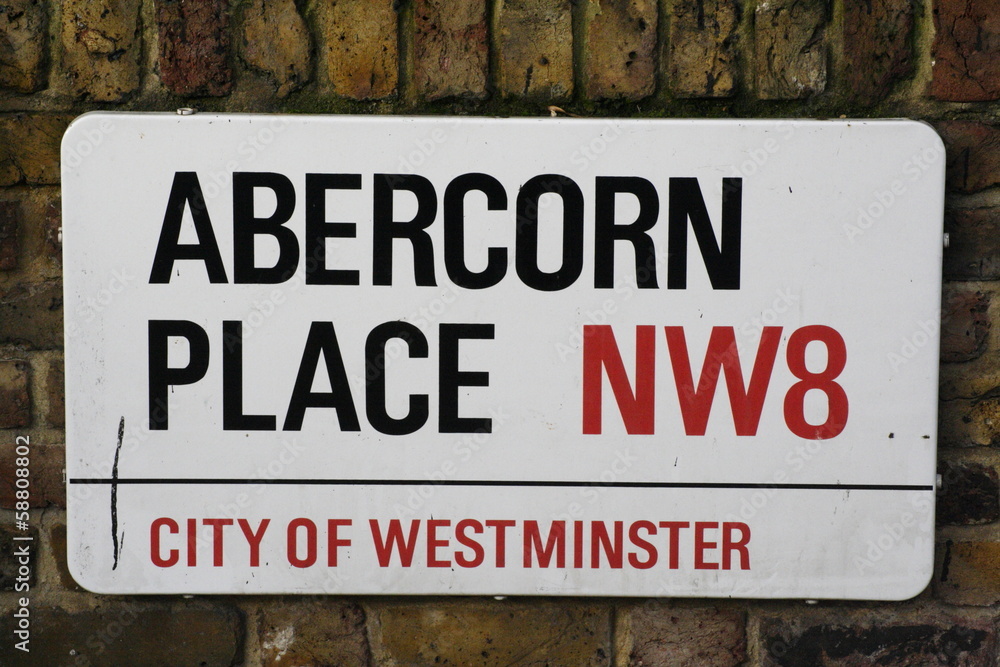 Abercorn Place NW8 street sign a famous London Address Abercorn Place NW8 street sign a famous London Address
