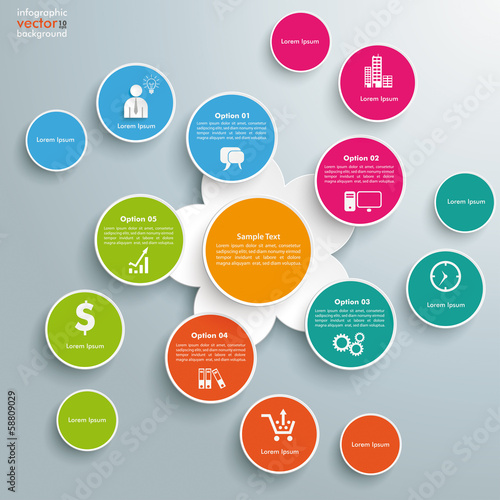 Colored Flower Infographic Helix