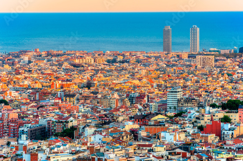 Barcelona, panoramic view. photo