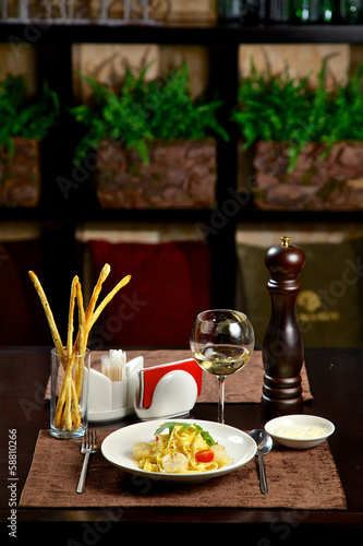 The food in the restaurant