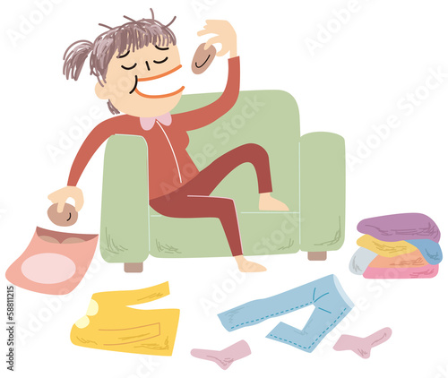 だらしない女性