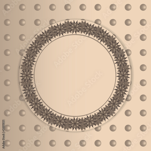 greeting card with flower pattern in ethnic style