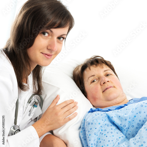 Portrait of nurse and senior patient