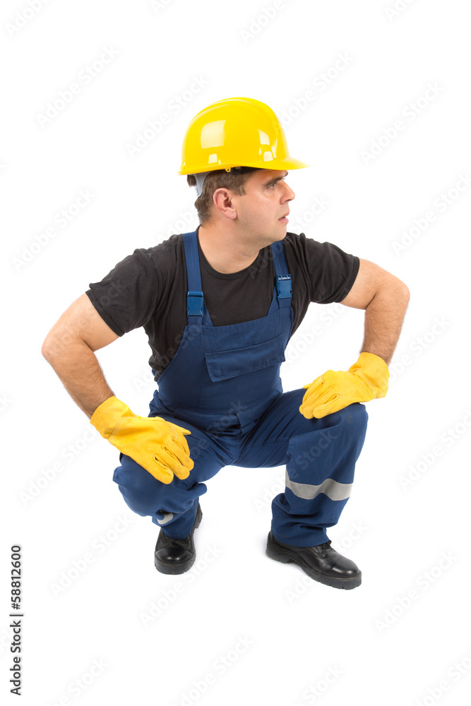 worker isolated in white worker isolated in white