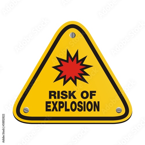 risk of explosion - triangle sign