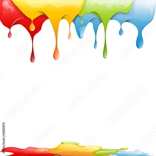Colored splashes in abstract shape