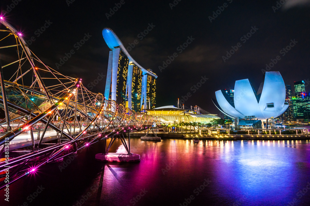 Naklejka premium Marina Bay Sands, Singapore,