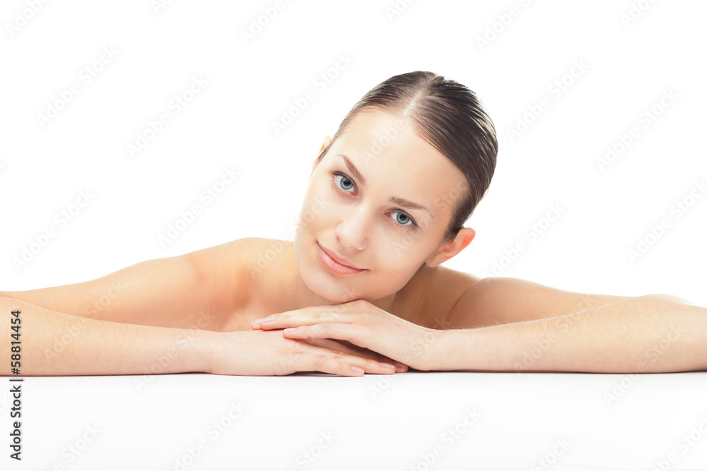 Beautiful young woman with healthy clean skin Beautiful young woman with healthy clean skin