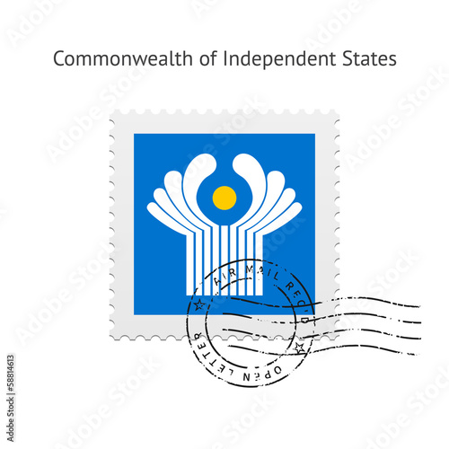 Commonwealth of Independent States Flag Postage Stamp.