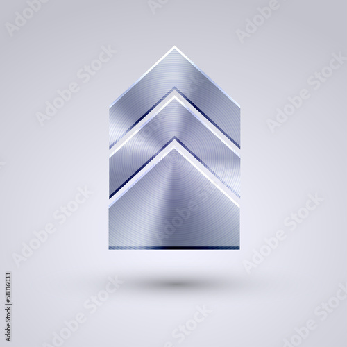Vector full metal icon on blue background. Eps10