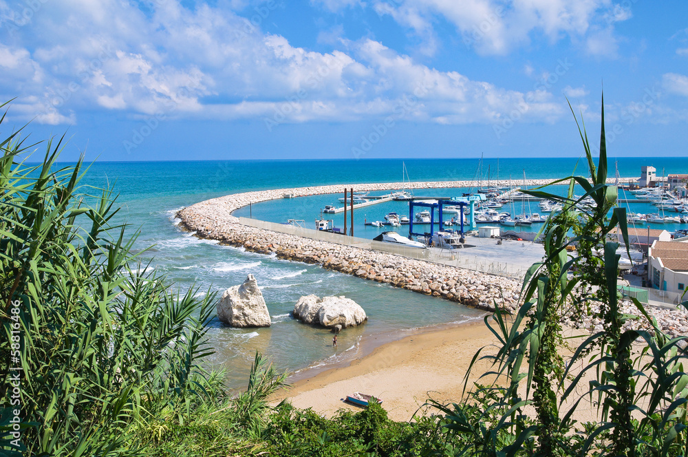 Panoramic view of Rodi Garganico. Puglia. Italy.