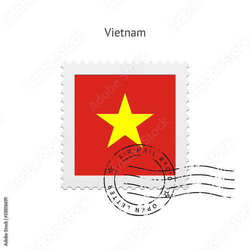 Vietnam Flag Postage Stamp.