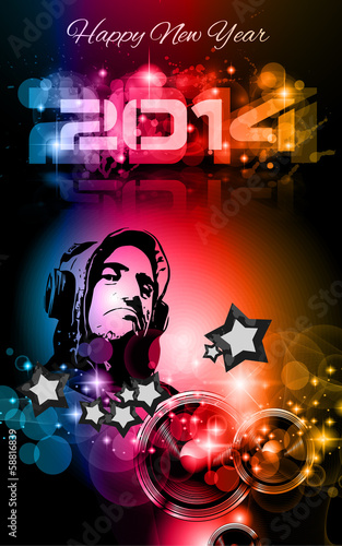 2014 New Year's Party background for Club Flyers