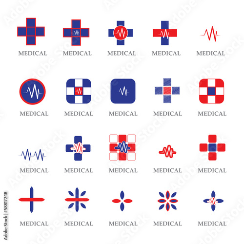 Medical Icons Set - Isolated On White Background