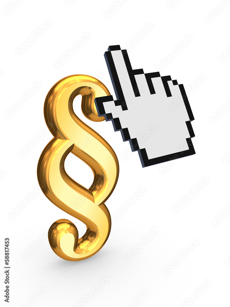 Cursor and symbol of paragraph.