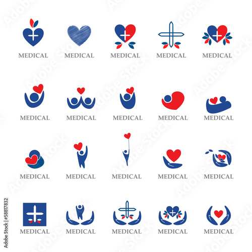 Medical Icons Set - Isolated On White Background