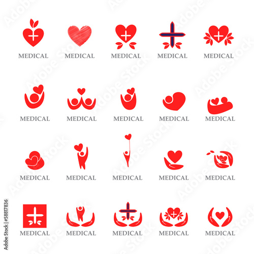 Medical Icons Set - Isolated On White Background