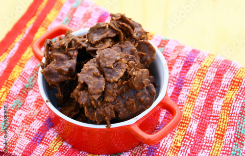 roses des sables au chocolat,gourmandise de noël  photo