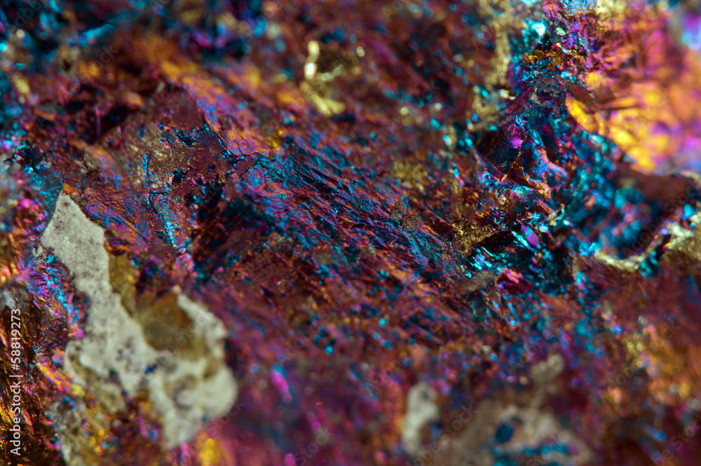 Fototapeta premium Abstract background from metal mineral. Macro.