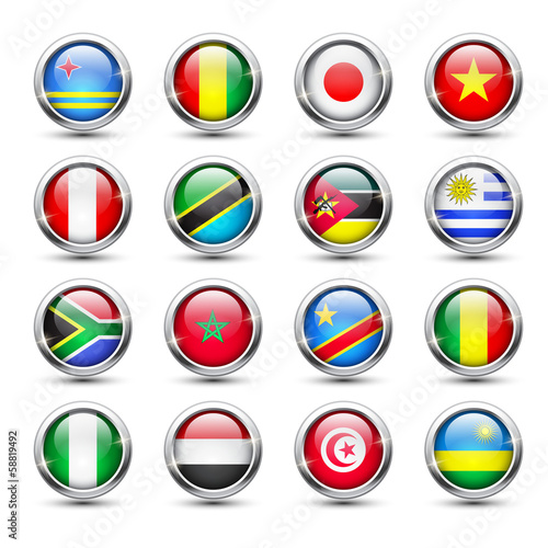 World flag glass icons Free Download World flag glass icons - GFXLoad