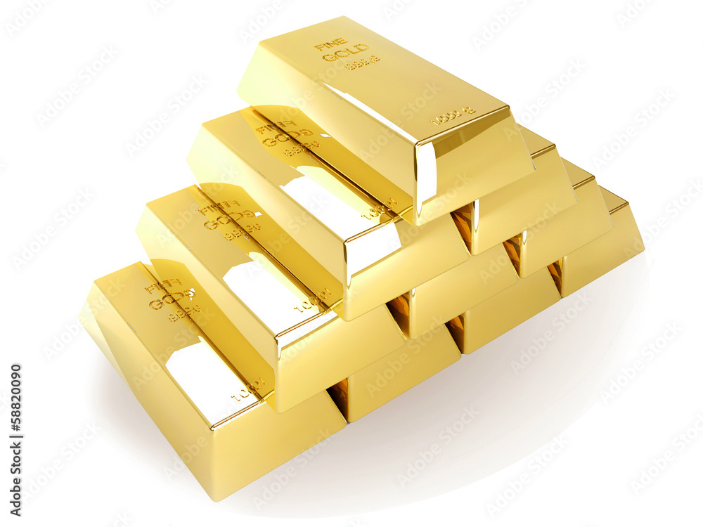 gold bullion 3d gold bullion 3d