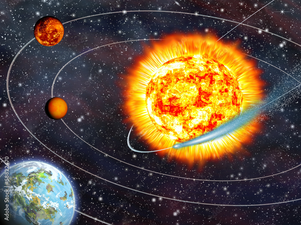 Naklejka Kometa Ison zbliża się do Słońca