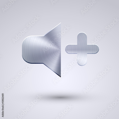 Vector full metal icon on blue background. Eps10
