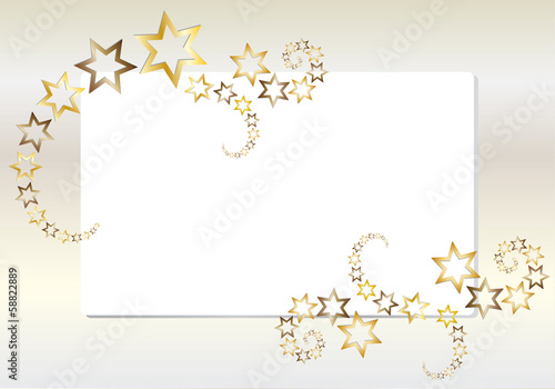 Goldene Sternschnuppen - Sterne - Schweif - Glitzer auf dem Papier, schöne Dekoration zu Weihnachten, festlicher Schmuck
