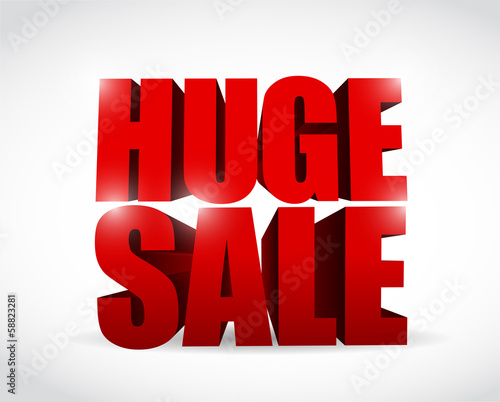 Canvas-taulu huge sale sign illustration design