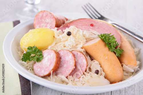 plate of sauerkraut