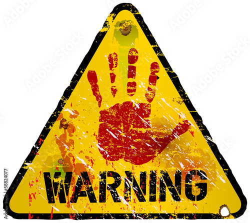 warning sign, vector illustration