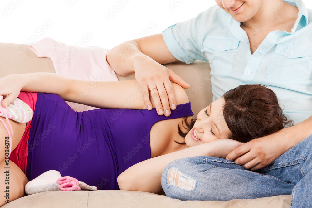 happy expecting parents at home happy expecting parents at home