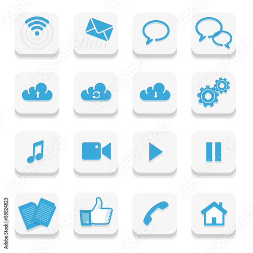 New flat design icon for the web