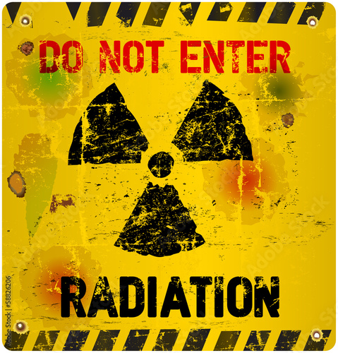 Radiation warning, vector illustration