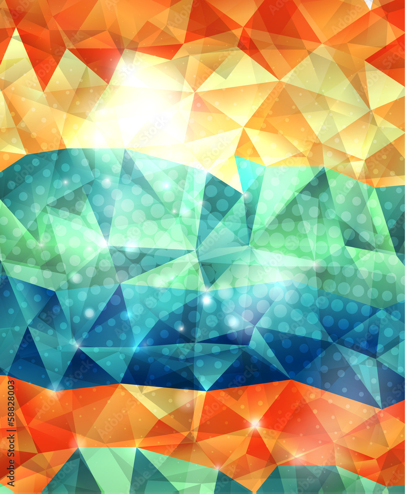 Shiny triangles geometric shape background