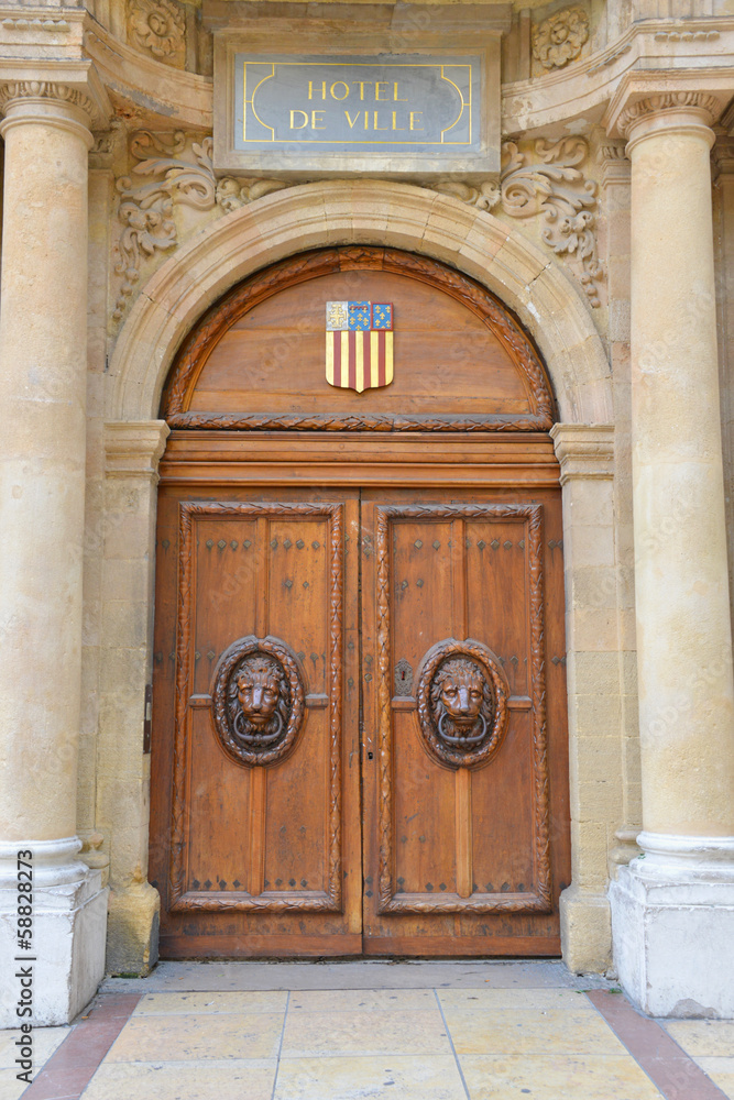 Wooden door hall Wooden door hall