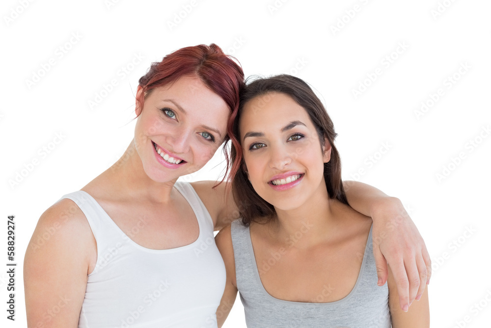 Close-up portrait of beautiful young female friends Close-up portrait of beautiful young female friends