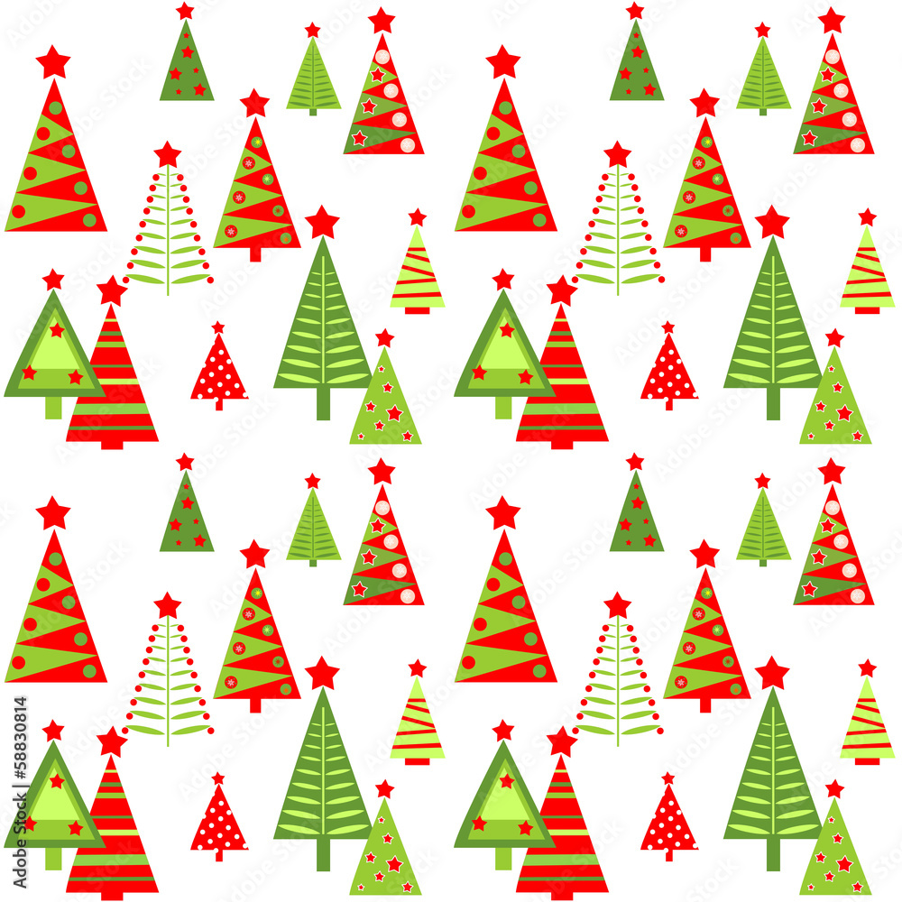 New Year wallpaper with red and green fir New Year wallpaper with red and green fir
