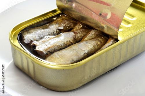 Bild auf Leinwand canned sardines