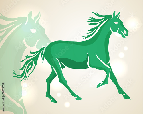 Chinese New Year 2014 green running horse