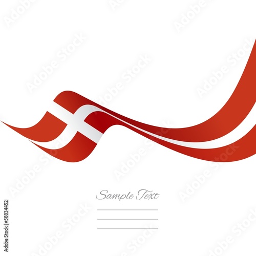 Denmark flag ribbon vector