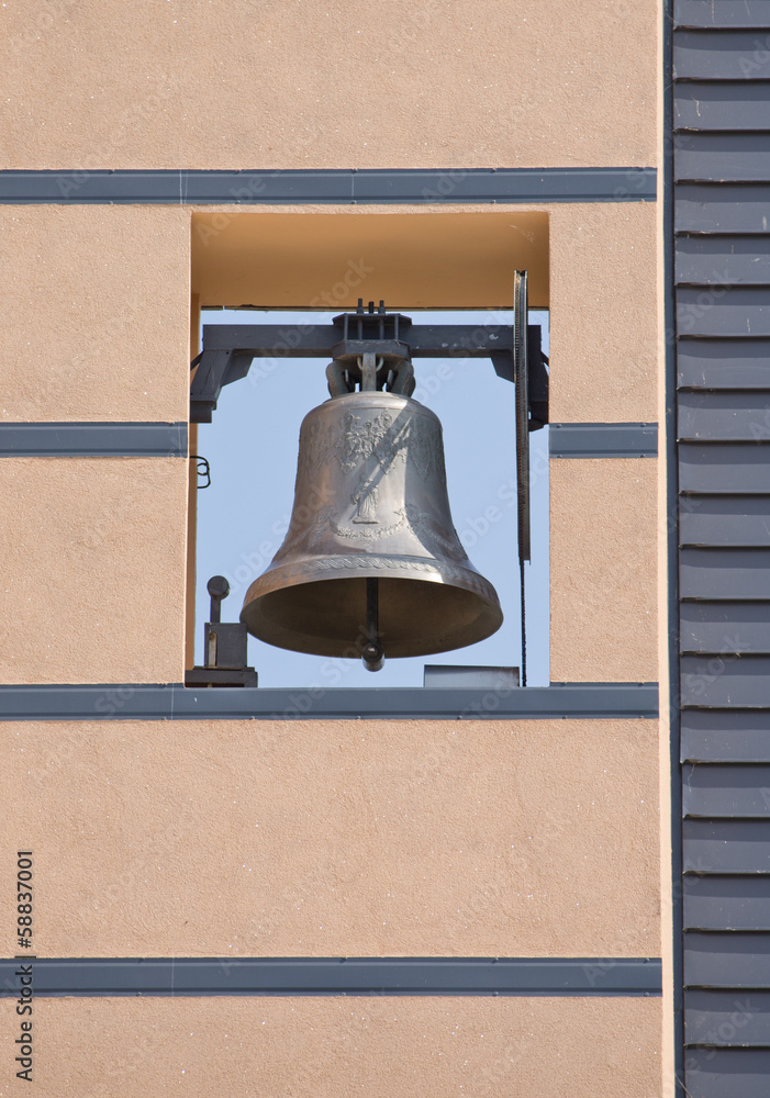 Fototapeta premium Church bell in modern sacral architecture
