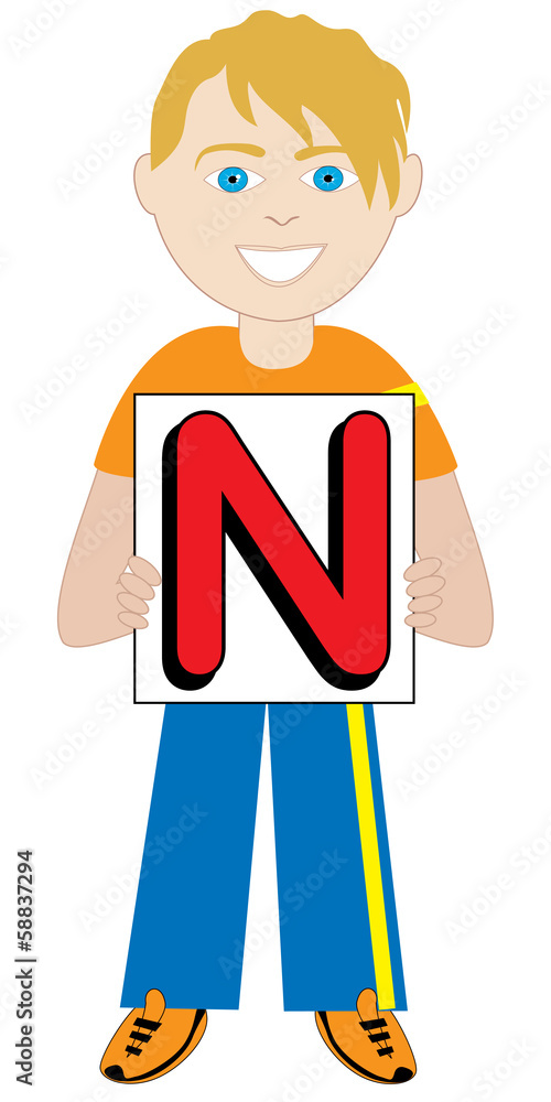 Letter N Boy
